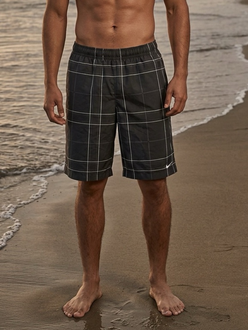 NIKE | Windowpane Check Swim Trunks Sz M